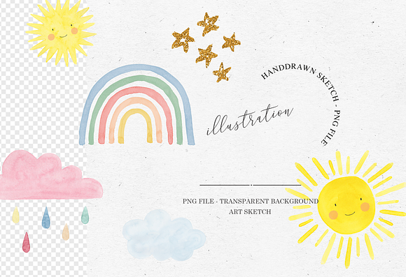 ALL IN RAINBOW BUNDLE / PNG + VECTOR in Illustrations - product preview 2