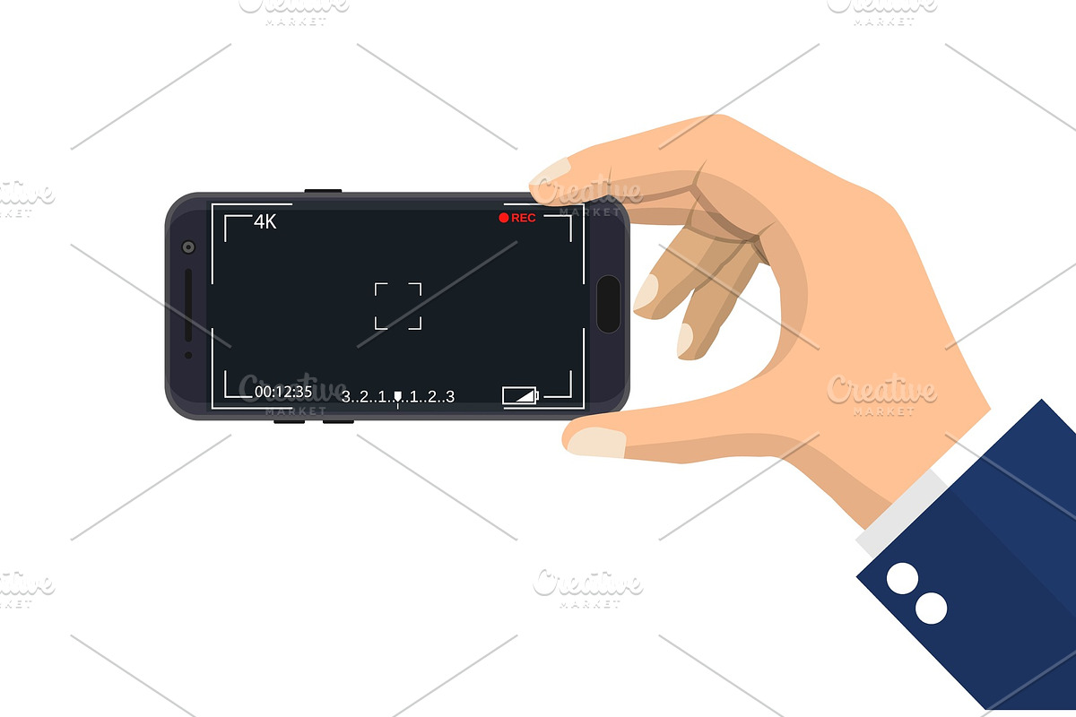Modern smartphone with camera in Illustrations - product preview 8