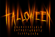 Halloween font, letters and numbers