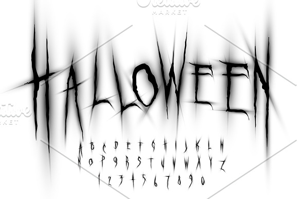 Halloween font, letters and numbers in Display Fonts - product preview 1