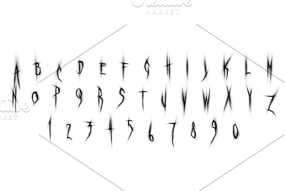 Halloween font, letters and numbers in Display Fonts - product preview 3