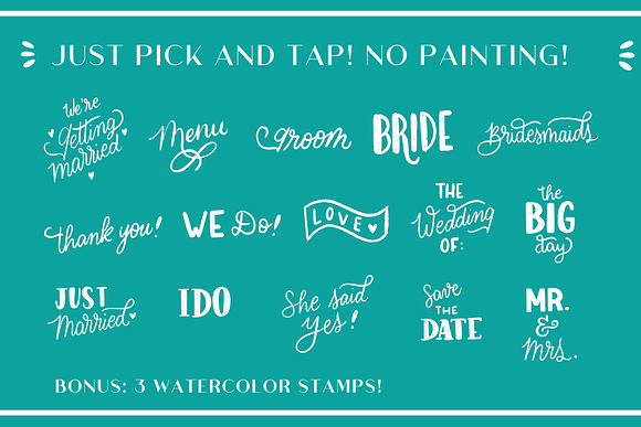 Wedding Hand Drawn Procreate Stamps in Add-Ons - product preview 2