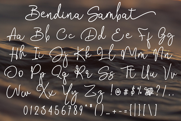 Bendina Sambat in Script Fonts - product preview 8