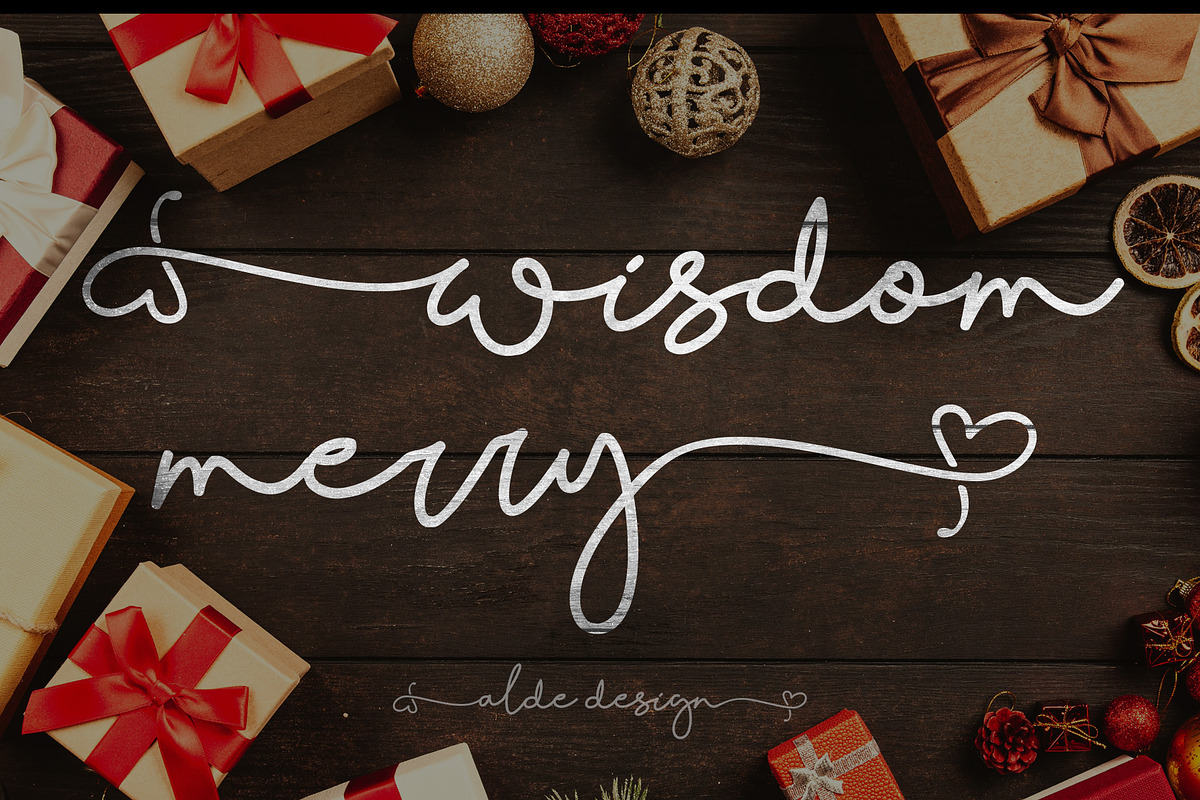 Wisdom Merry in Script Fonts - product preview 8