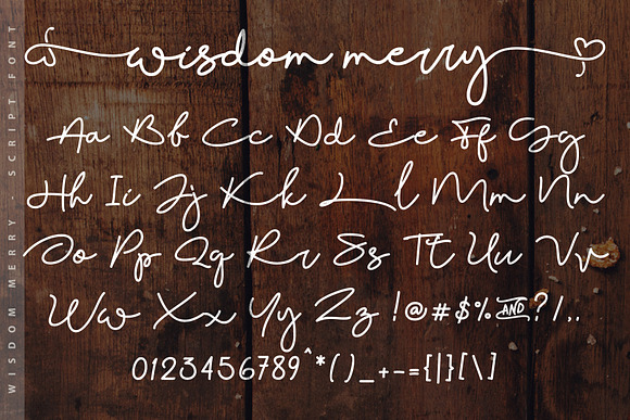 Wisdom Merry in Script Fonts - product preview 5