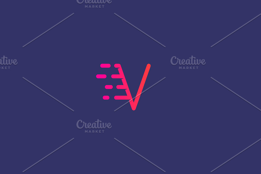 Dynamic moving letter V logo. in Logo Templates - product preview 8