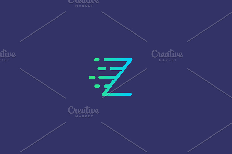 Dynamic moving letter Z logo. in Logo Templates - product preview 8