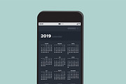 smartphone with calendar app