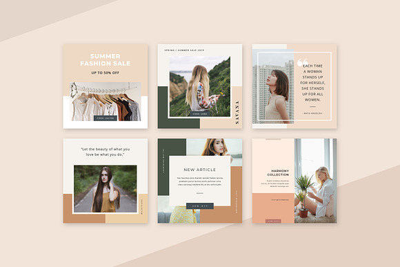 Pastel Instagram Pack in Instagram Templates - product preview 1