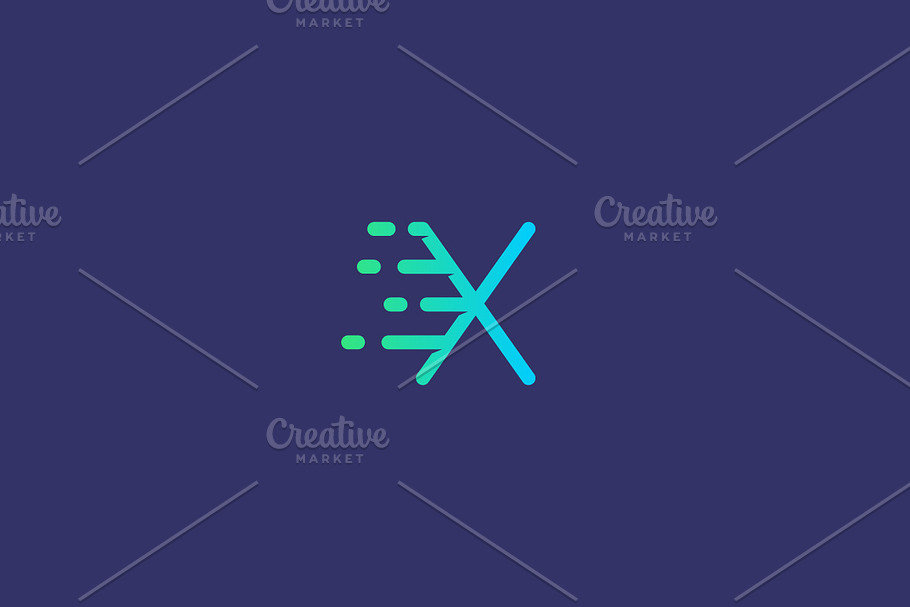 Dynamic moving letter X logo. in Logo Templates - product preview 8