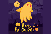 Halloween banner illustration