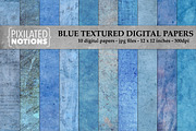 Blue Textured Digital Papers