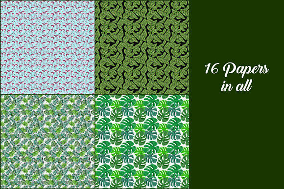 Tropical Patterns Digital Paper Pack in Patterns - product preview 3
