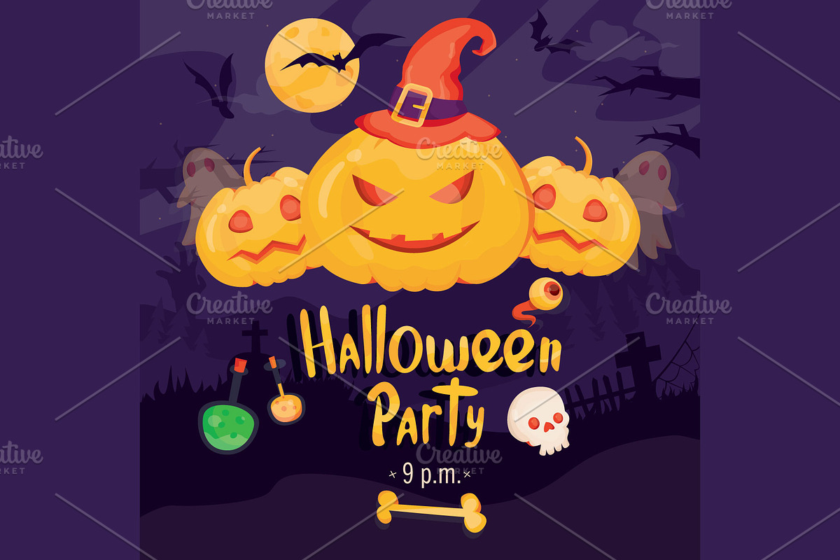 Halloween banner illustration in Illustrations - product preview 8