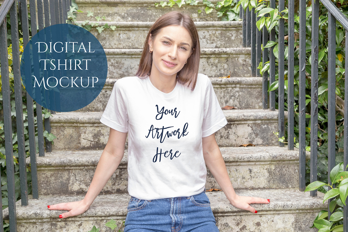 Bella-Canvas 3001 T-shirt Digital in Product Mockups - product preview 8