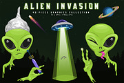 Alien Invasion 42 Piece Graphics Set