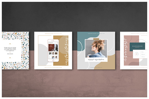 HAZELWOOD | Social Pack | Psd & Indd in Social Media Templates - product preview 2