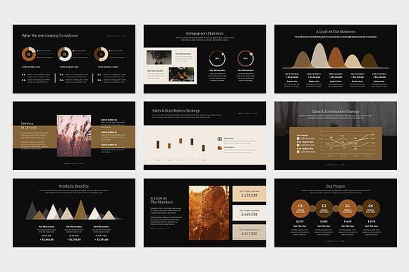 Huzia : Brown Pitch Deck Powerpoint in PowerPoint Templates - product preview 10