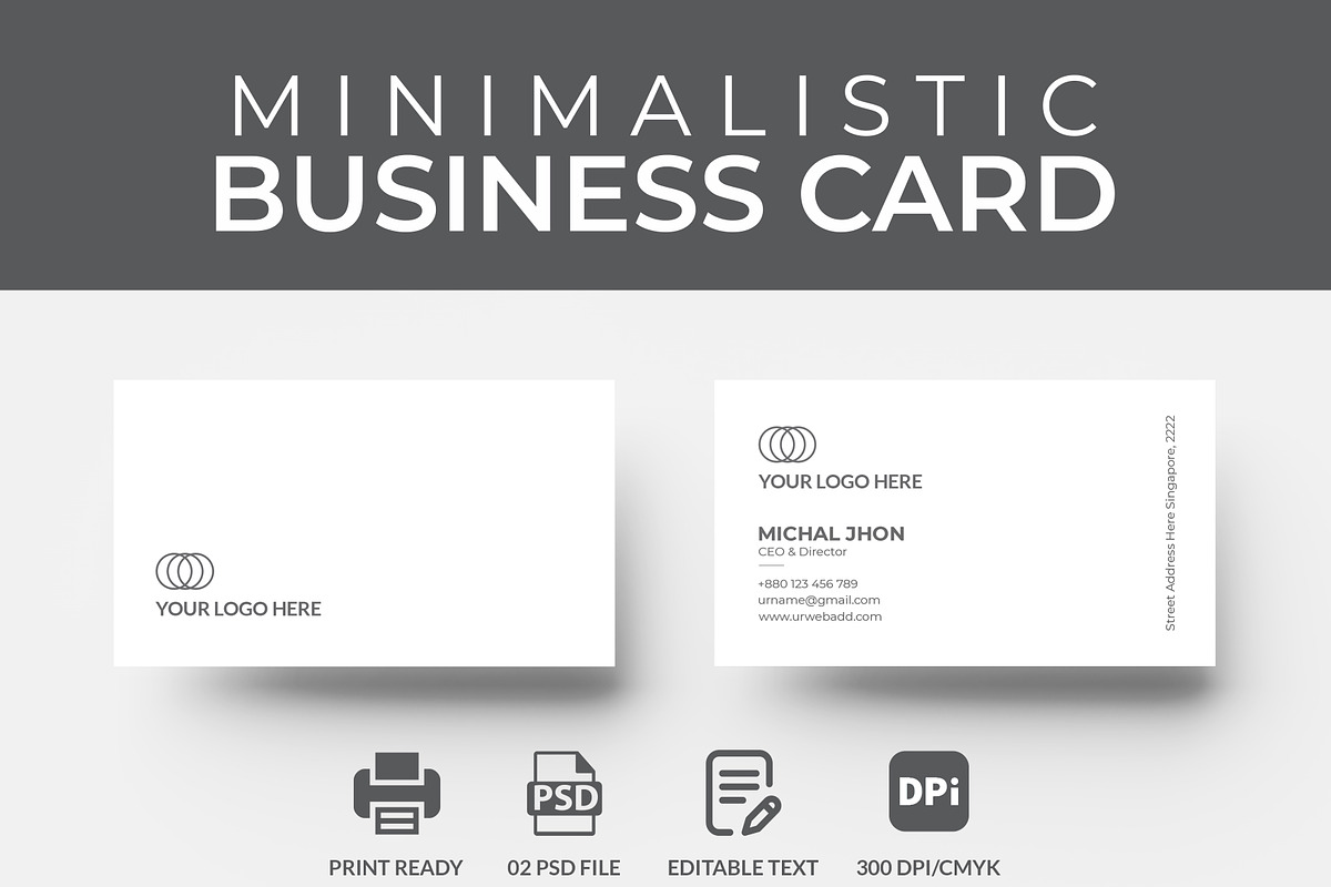Creative & Minimalist Business Card in Business Card Templates - product preview 8