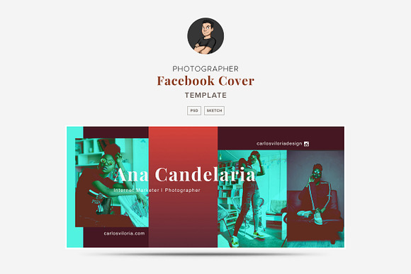 Facebook Cover Template 02 in Facebook Templates - product preview 3