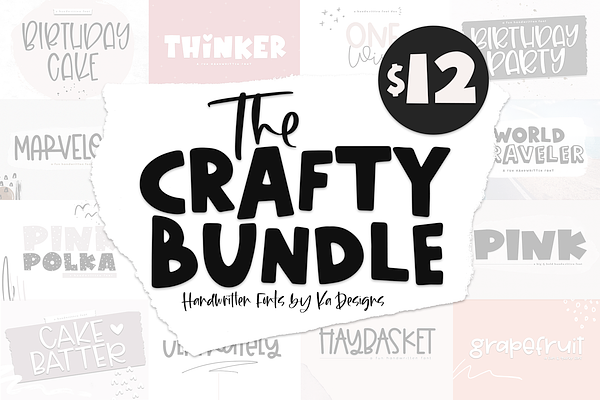The Crafty Bundle - 14 Fonts