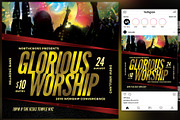 Glorious Worship Church Flyer