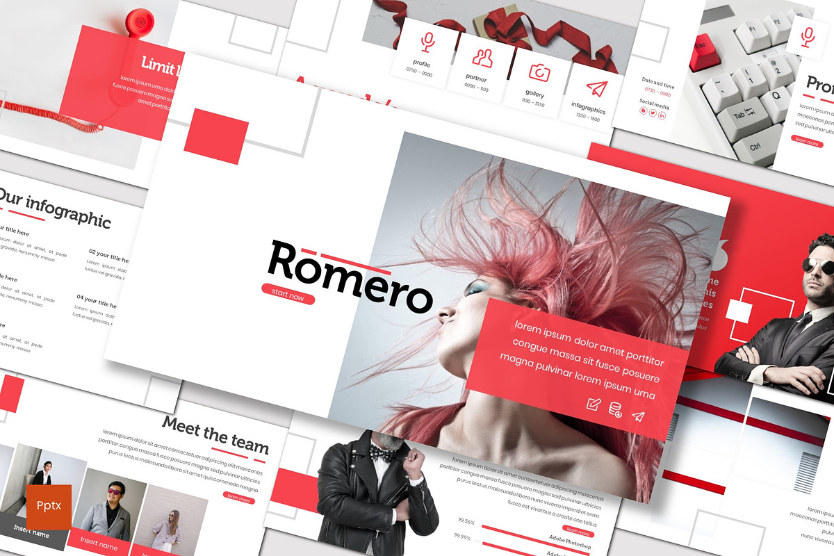 Romero - Powerpoint Template in PowerPoint Templates - product preview 8