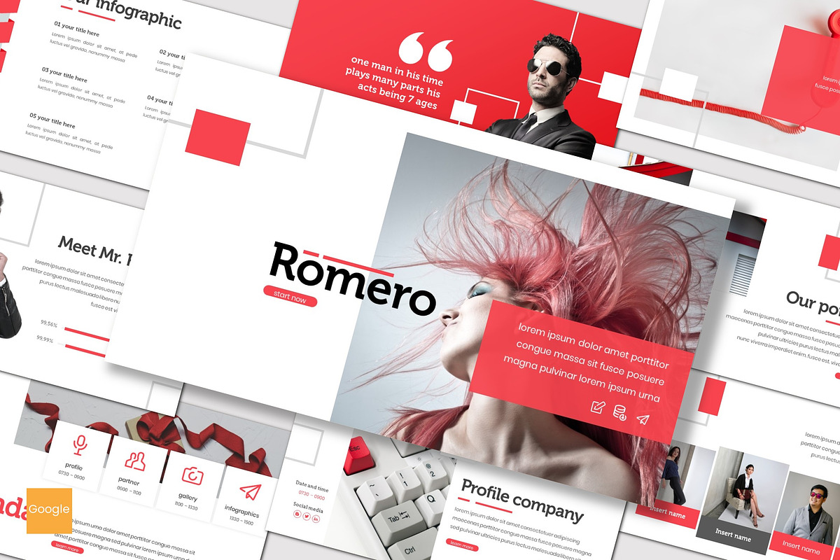Romero - Google Slides Template in Google Slides Templates - product preview 8
