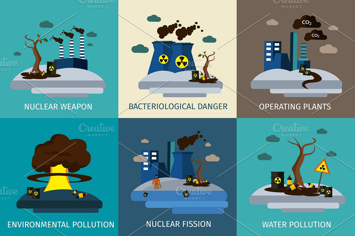 Environmental Pollution Icons Set in Icons - product preview 8