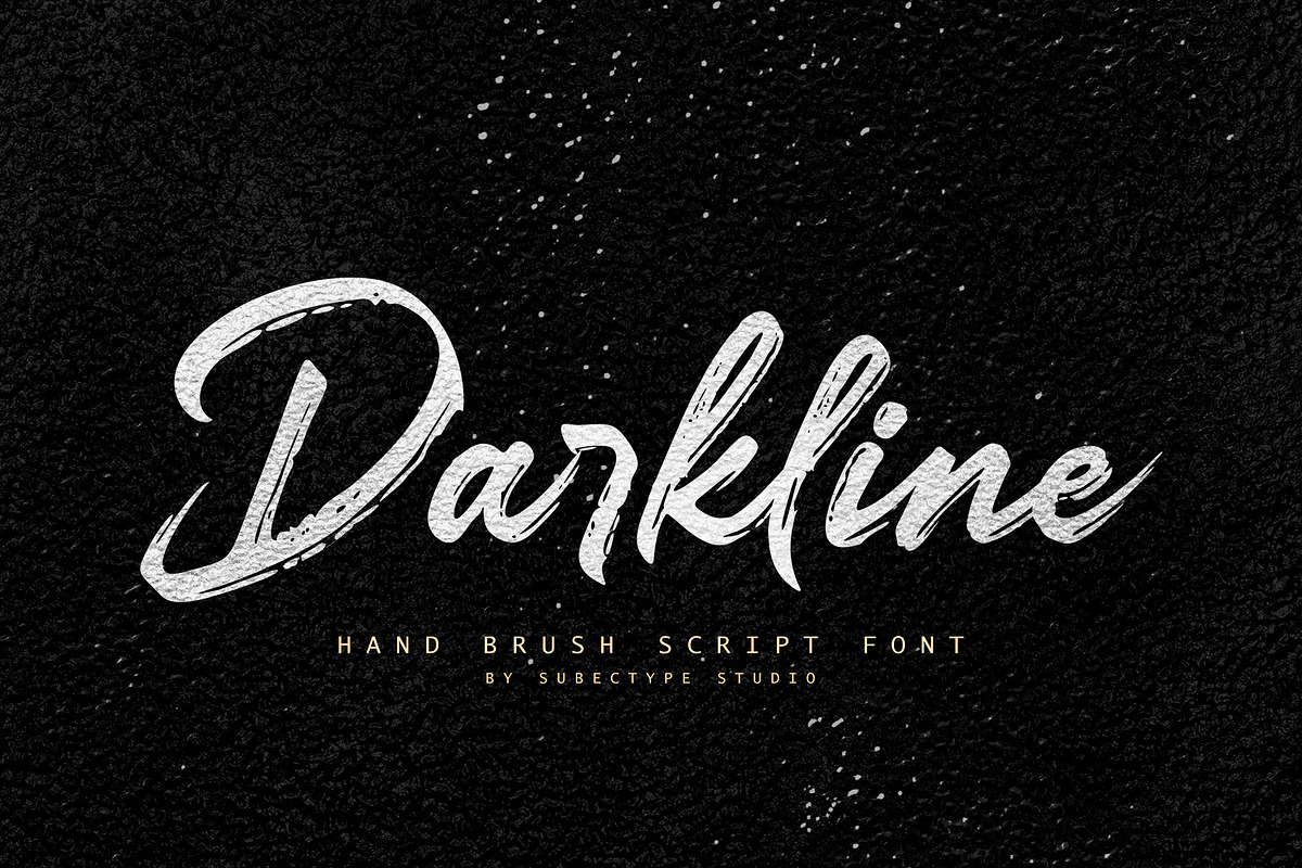 Darkline / Brush Script Font in Display Fonts - product preview 8