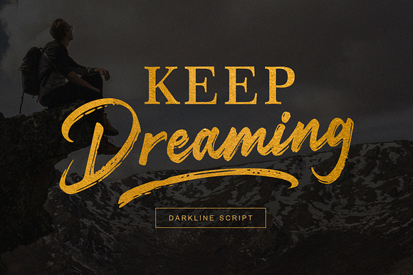 Darkline / Brush Script Font in Display Fonts - product preview 1