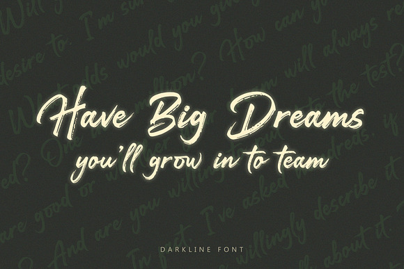 Darkline / Brush Script Font in Display Fonts - product preview 5