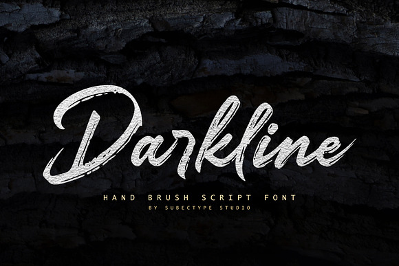 Darkline / Brush Script Font in Display Fonts - product preview 11