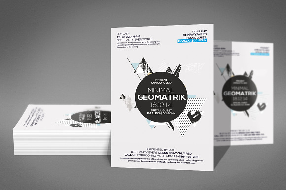 Geometric Flyer in Flyer Templates - product preview 2