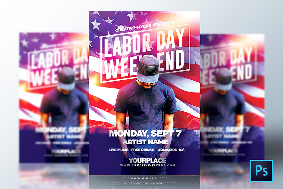 Labor Day Week-End Flyer in Invitation Templates - product preview 8