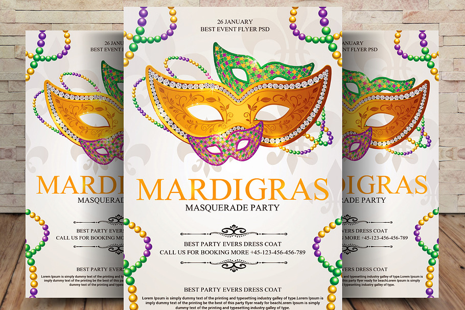 Mardi Gras Flyer in Flyer Templates - product preview 8