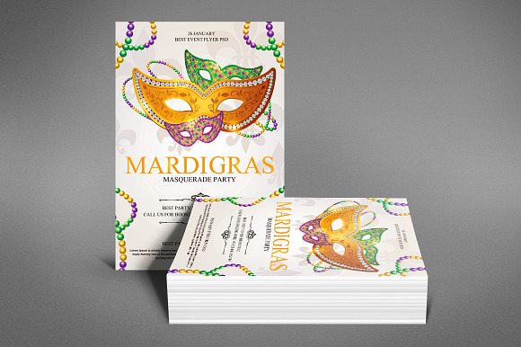Mardi Gras Flyer in Flyer Templates - product preview 3