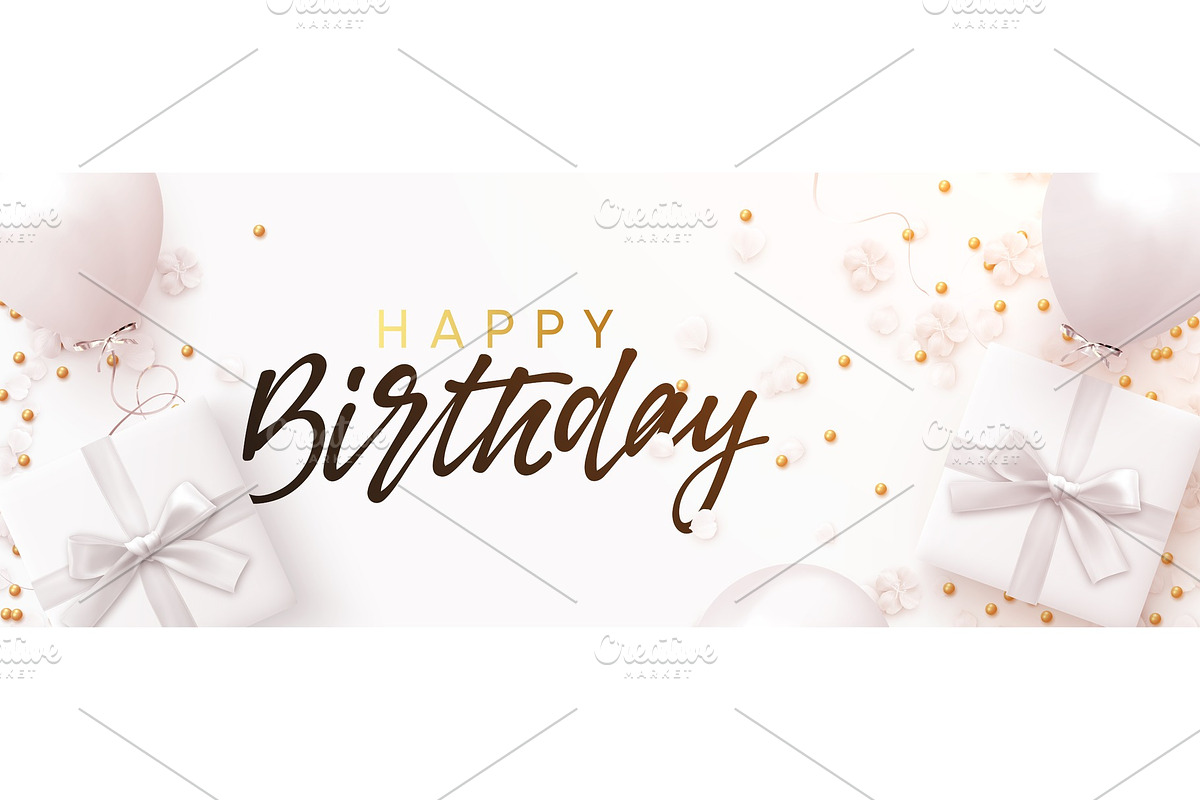 Happy Birthday banner. in Web Elements - product preview 8