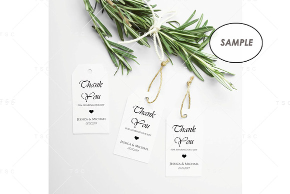 Thank You Tag / Tag Mockup in Product Mockups - product preview 3