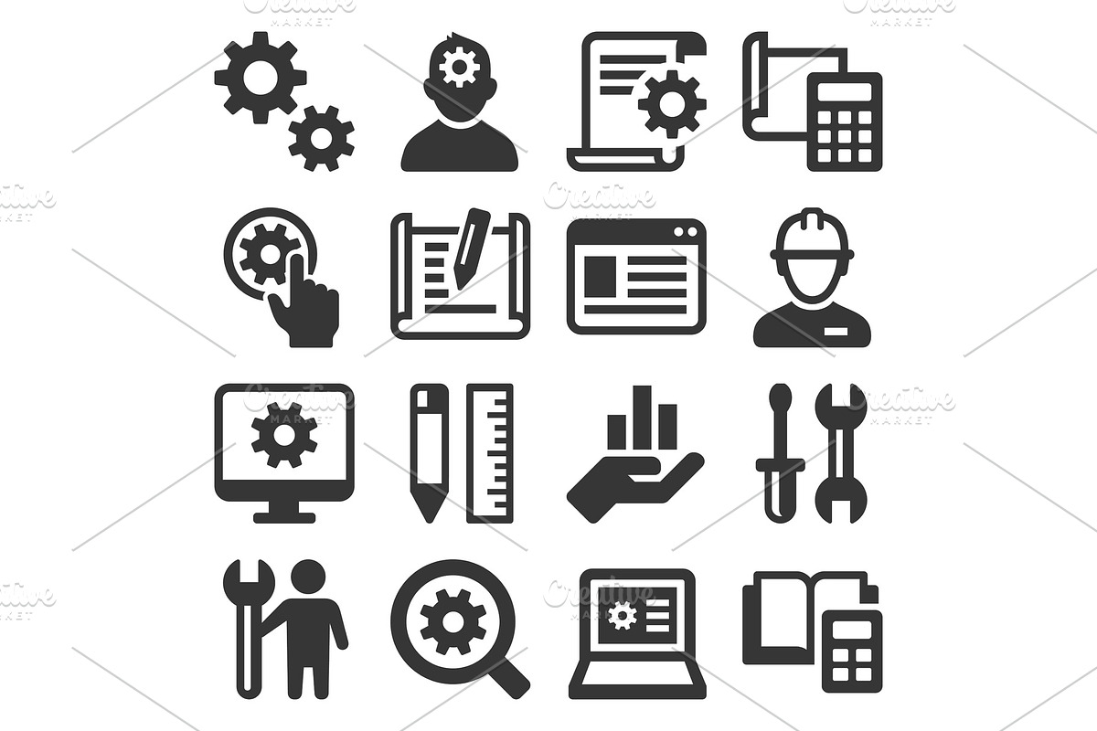 Engineering and Manufacture Icons in Illustrations - product preview 8