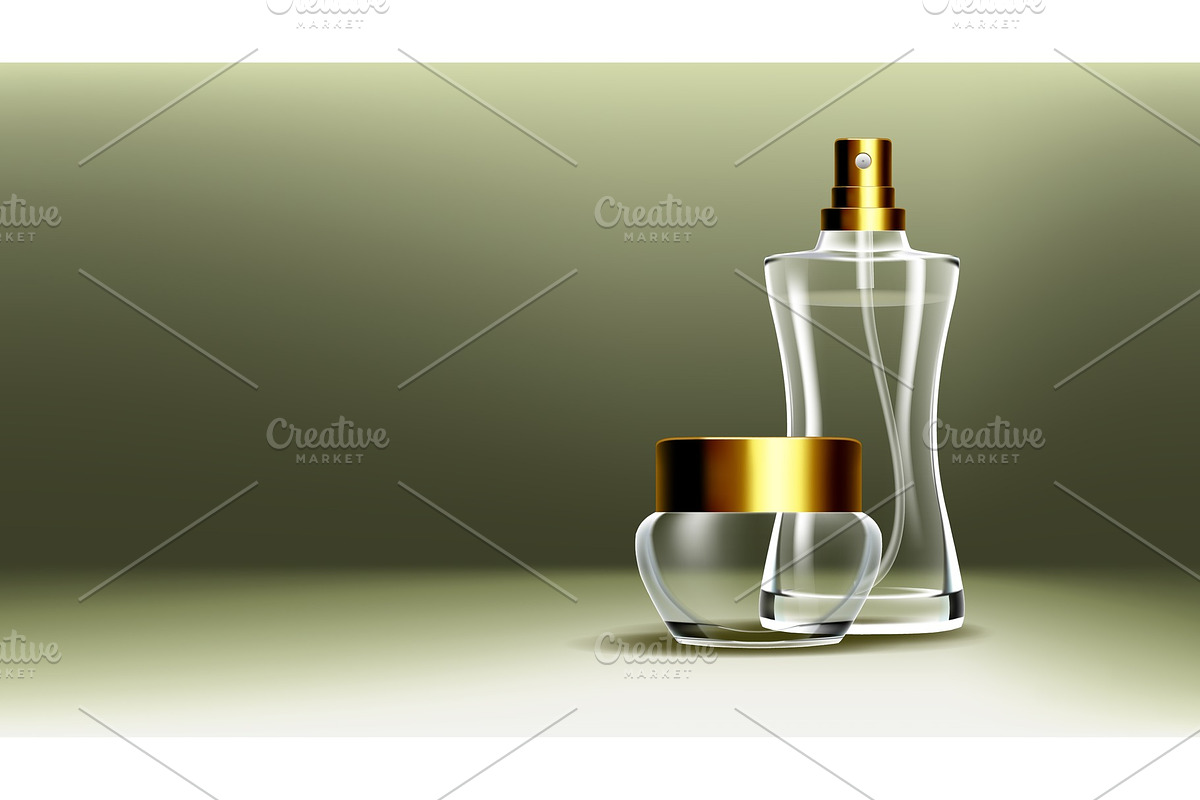 Cosmetic Glass Branding Background in Illustrations - product preview 8