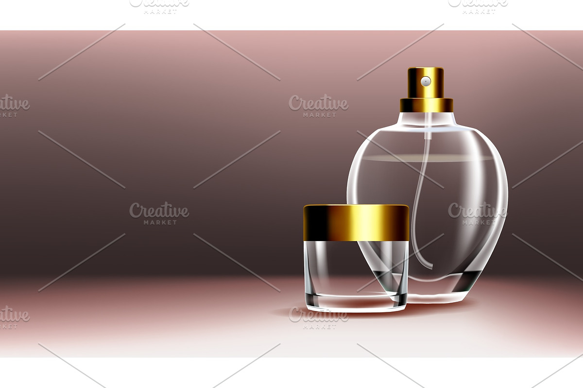 Cosmetic Glass Banner Vector in Illustrations - product preview 8