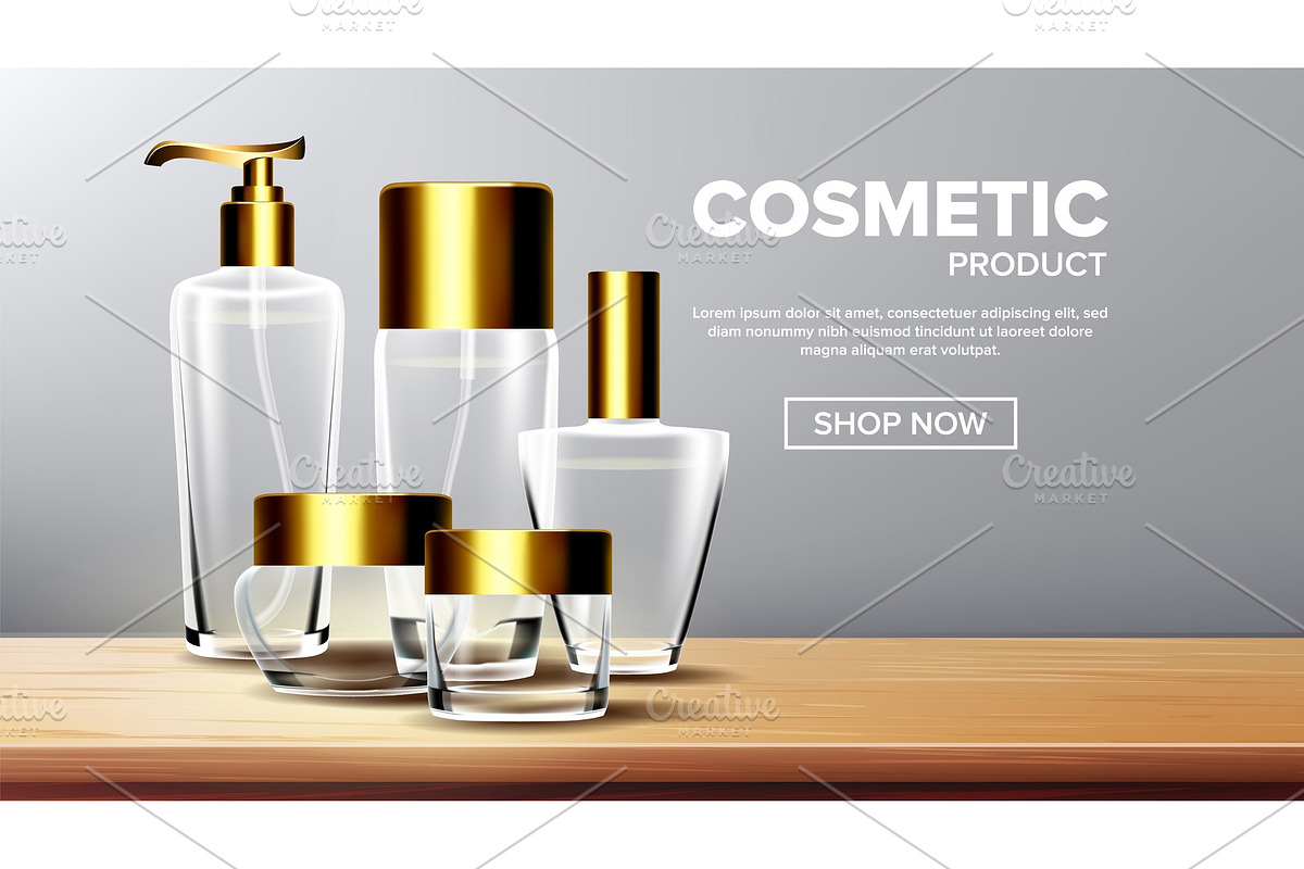 Cosmetic Glass Product Vector in Illustrations - product preview 8