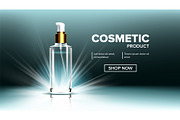 Cosmetic Glass Branding Background