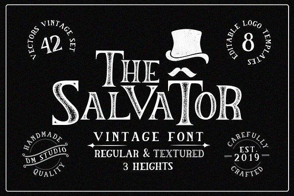 The Salvator - Vintage Font Package
