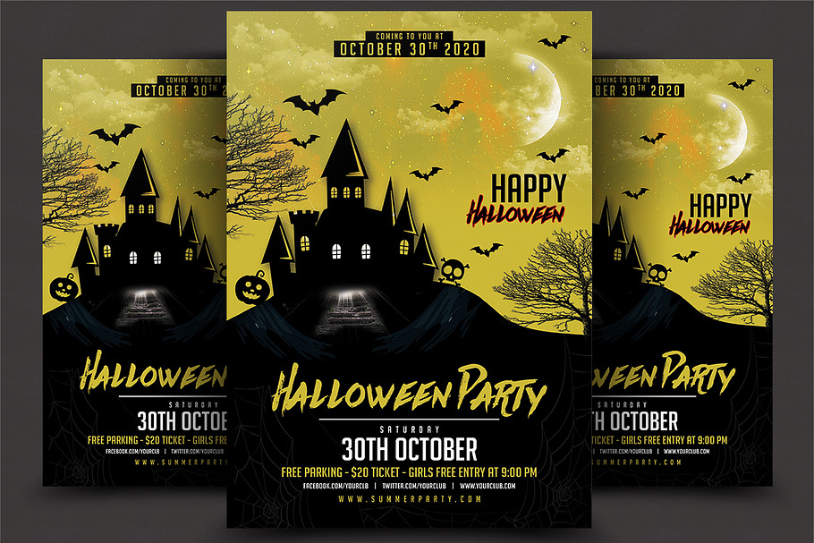 Halloween Party Flyer in Invitation Templates - product preview 8