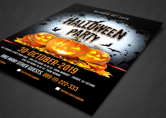 Halloween Party Flyer in Invitation Templates - product preview 1