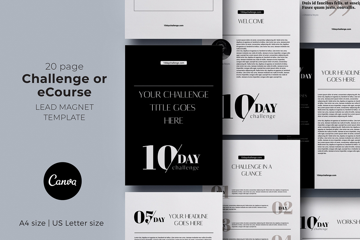 Challenge / Course Canva lead magnet in Magazine Templates - product preview 8
