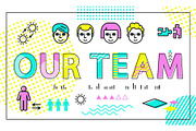 Our Team Poster and People Vector