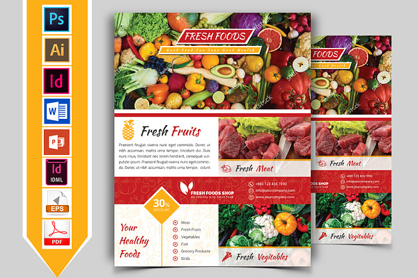 Fresh Food Grocery Shop Flyer Vol-01